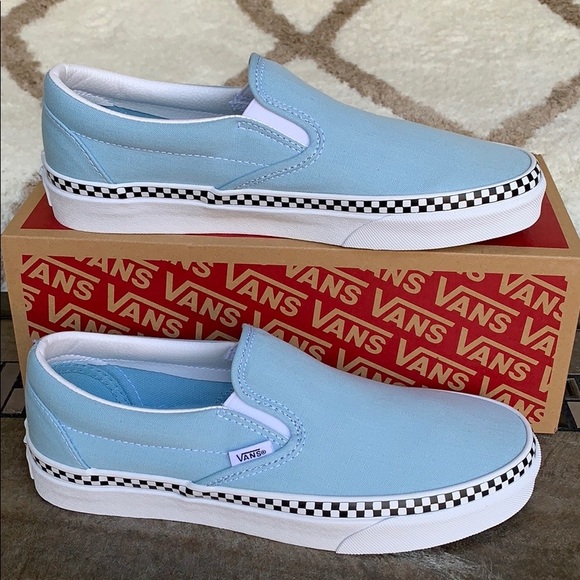 VANS CLASSIC SLIP-ON CHECK FOXING COOL BLUE WMNS - Picture 12 of 16